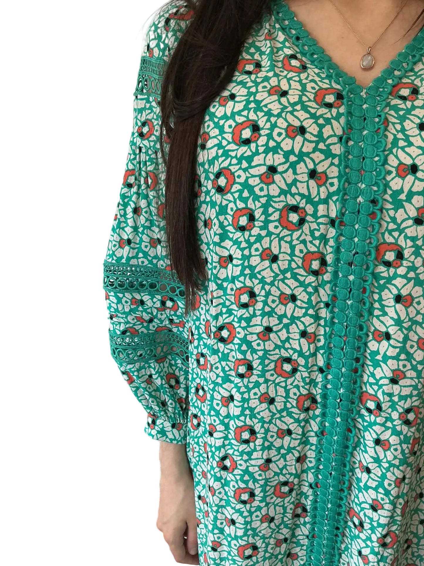 DIANE VON FURSTENBERG Printed Kaftan Dress – UK 10