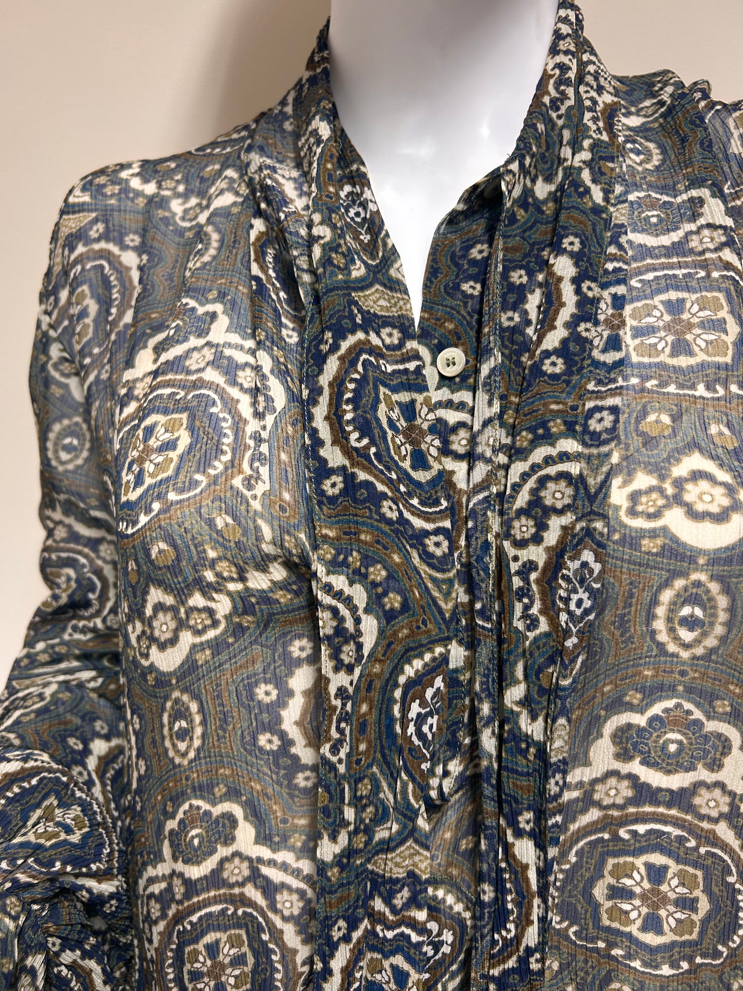 CHLOÉ Chiffon Lavallière Tunic Dress. XL Oversized