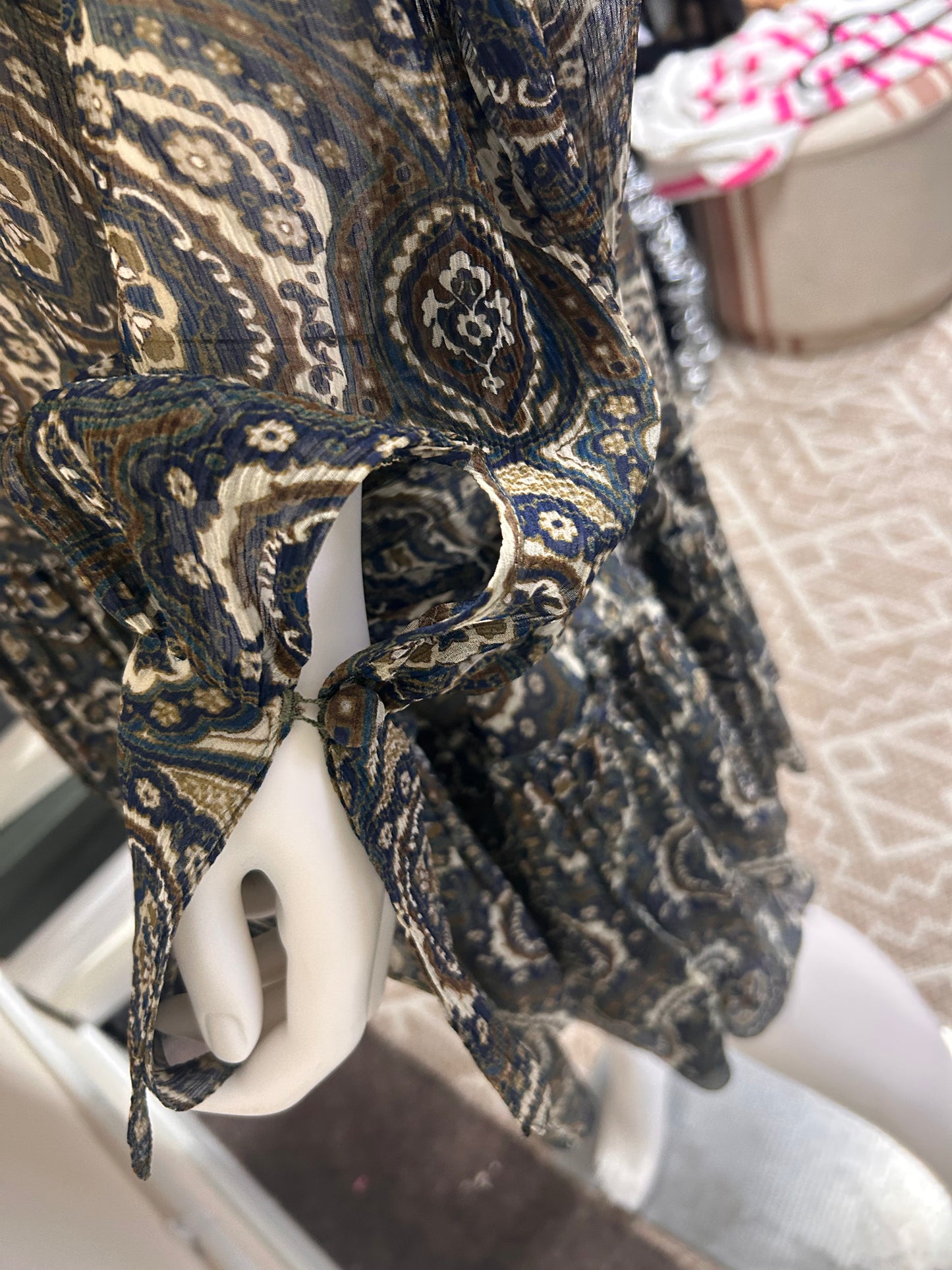 CHLOÉ Chiffon Lavallière Tunic Dress. XL Oversized