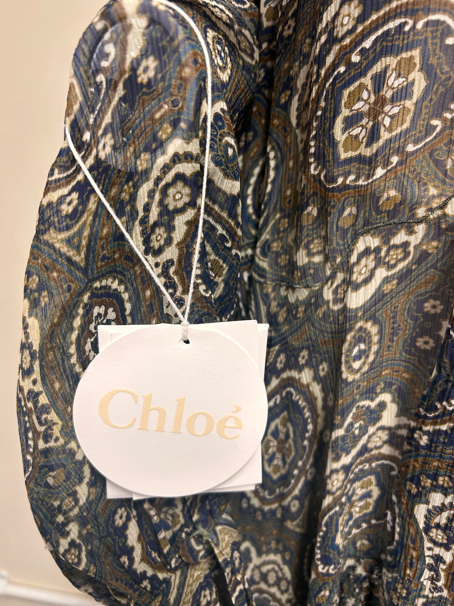 CHLOÉ Chiffon Lavallière Tunic Dress. XL Oversized