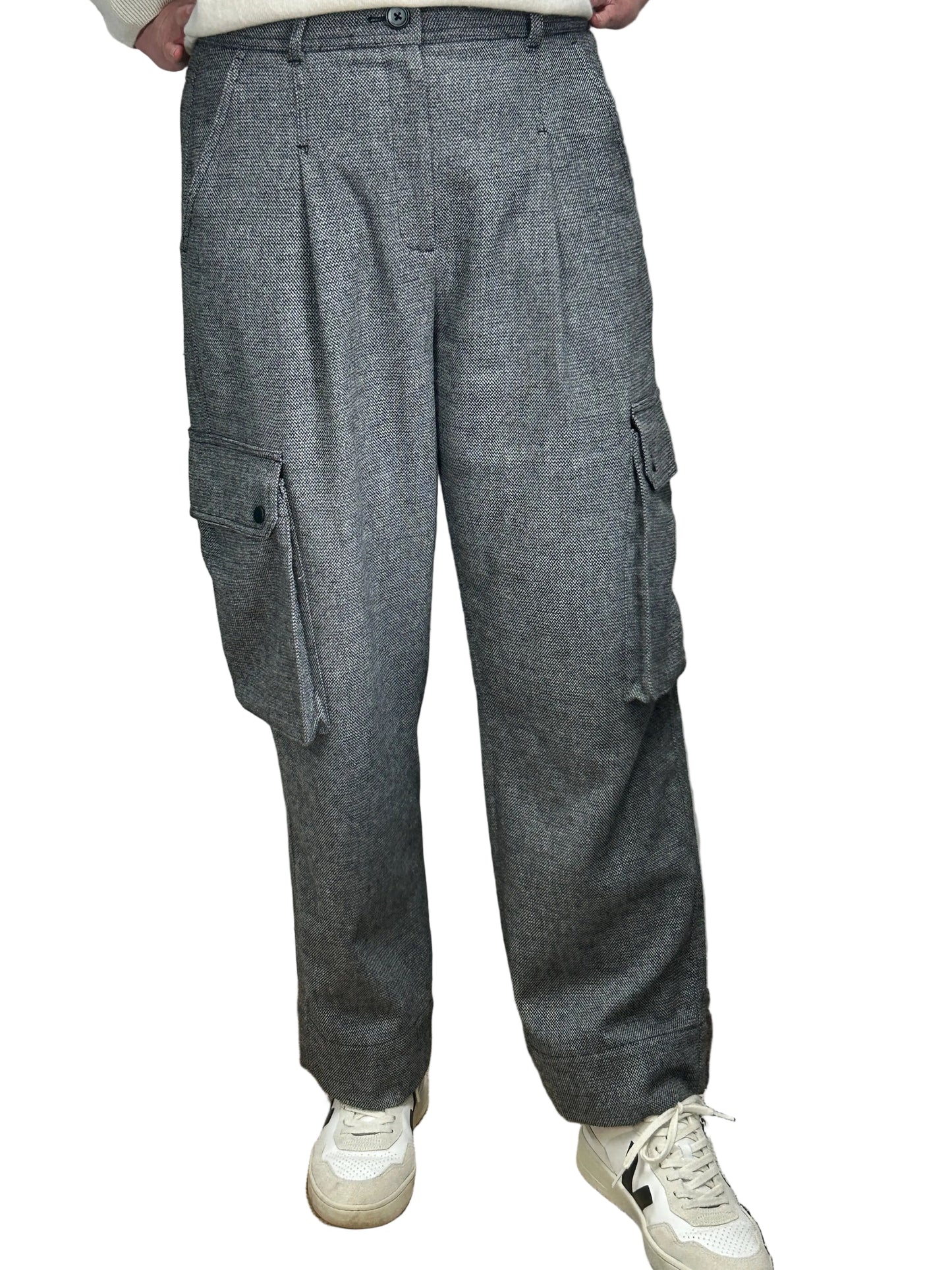 ME+EM Grey Tapered Cargo Pants Size 12