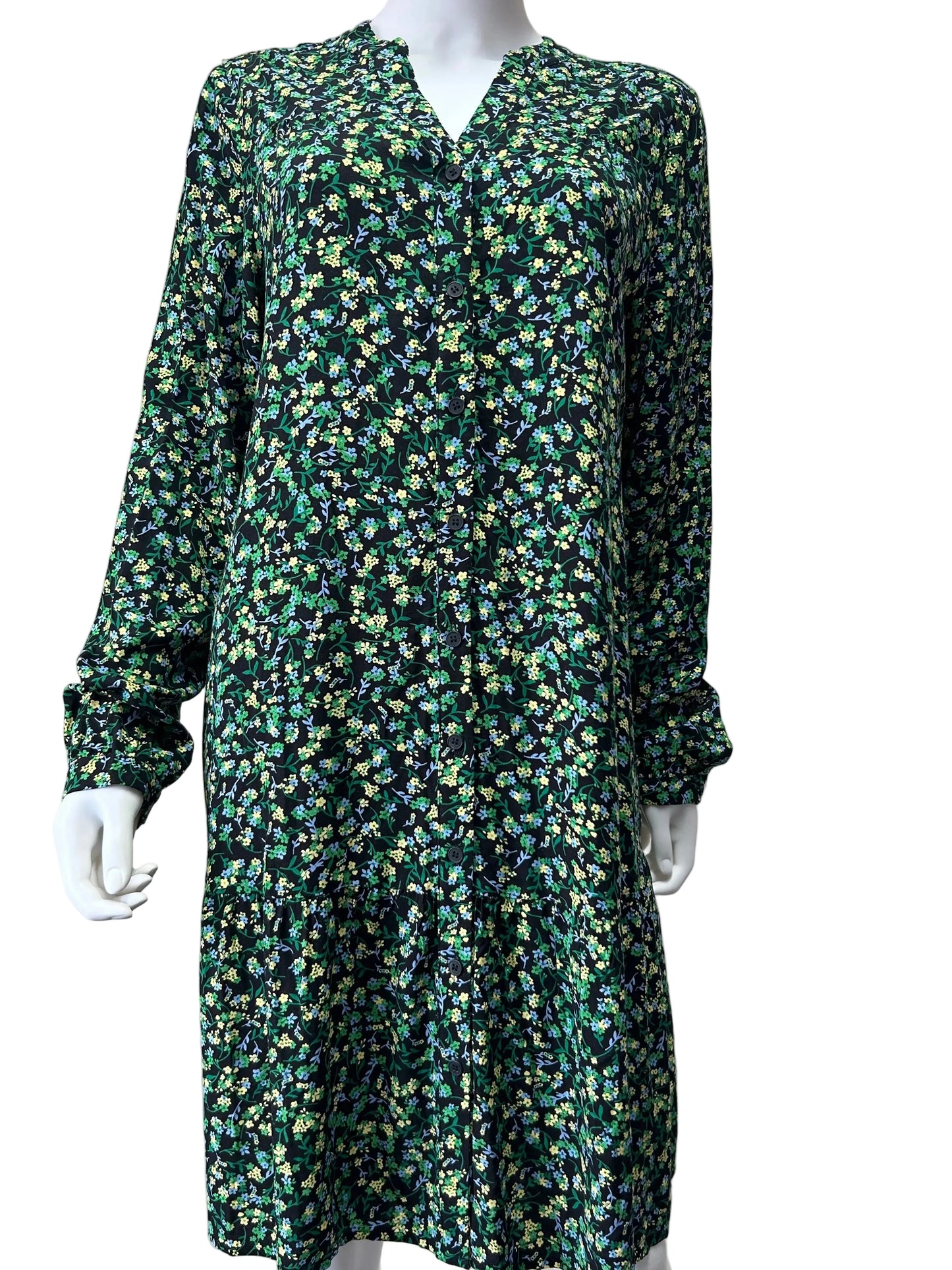 HUSH Malia Ditsy Print Shirt Dress Size 14