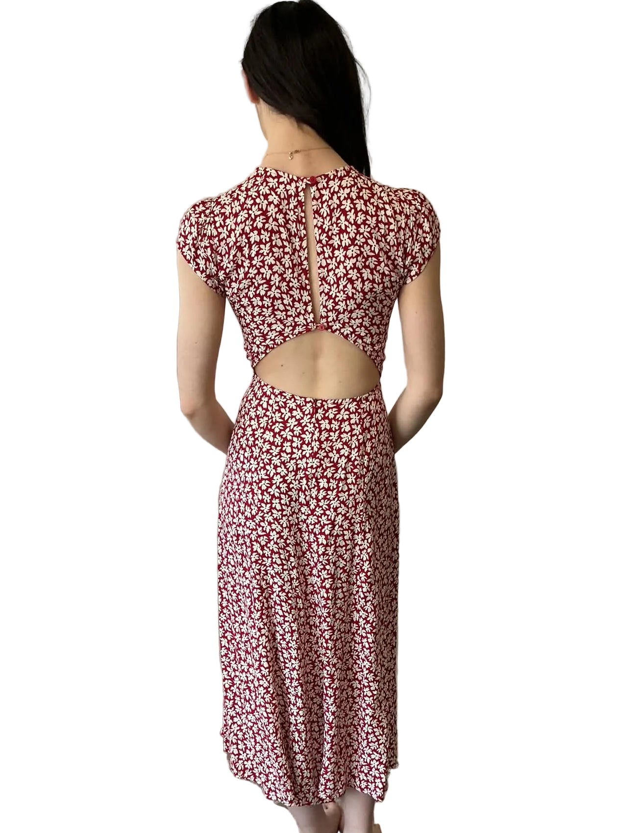 REFORMATION Gavin Midi Dress Size 6 XS
