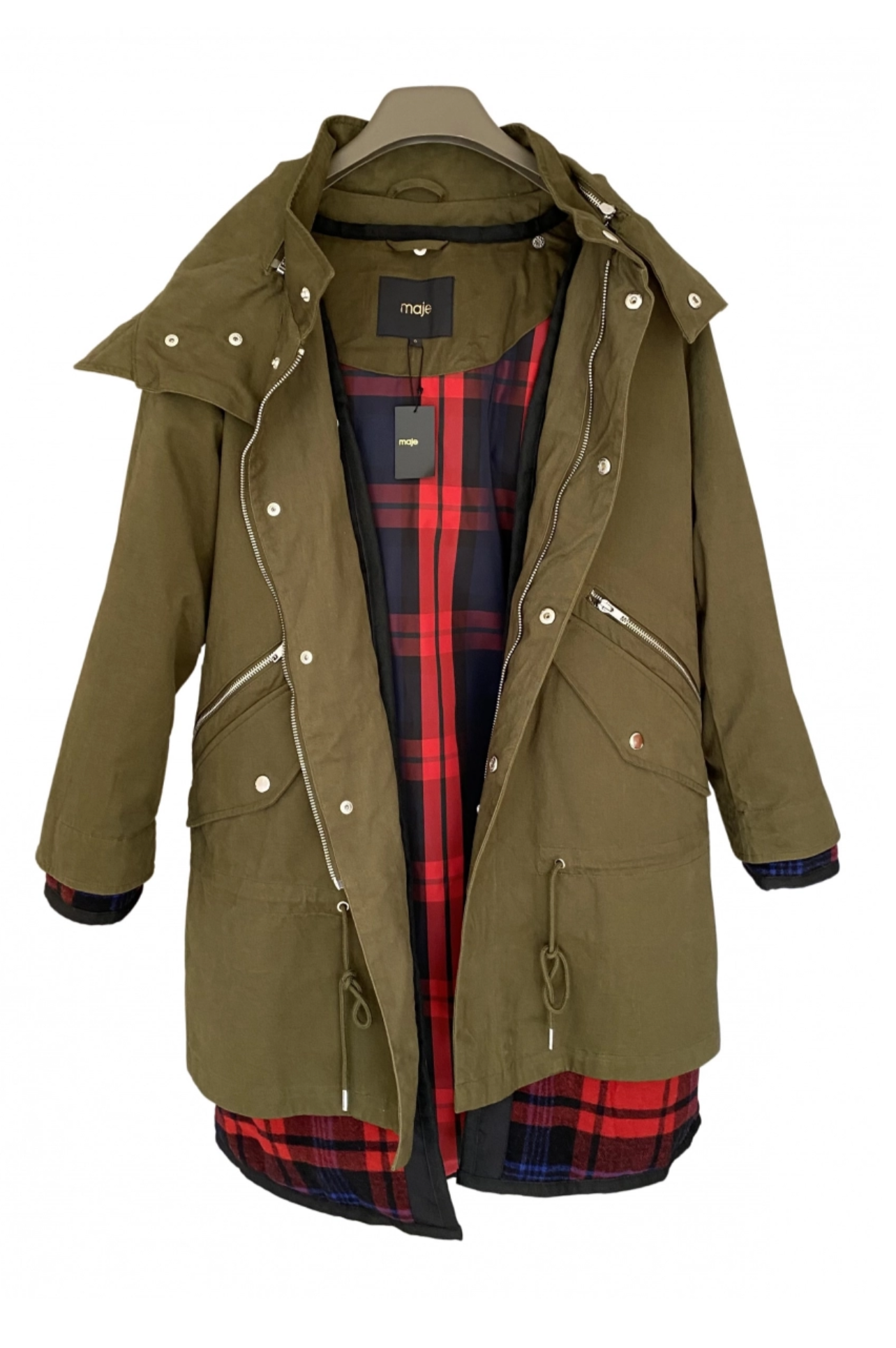 MAJE Parker Coat Size M Removeable inner
