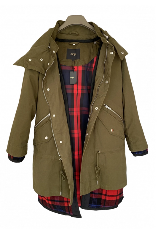 MAJE Parker Coat Size M Removeable inner