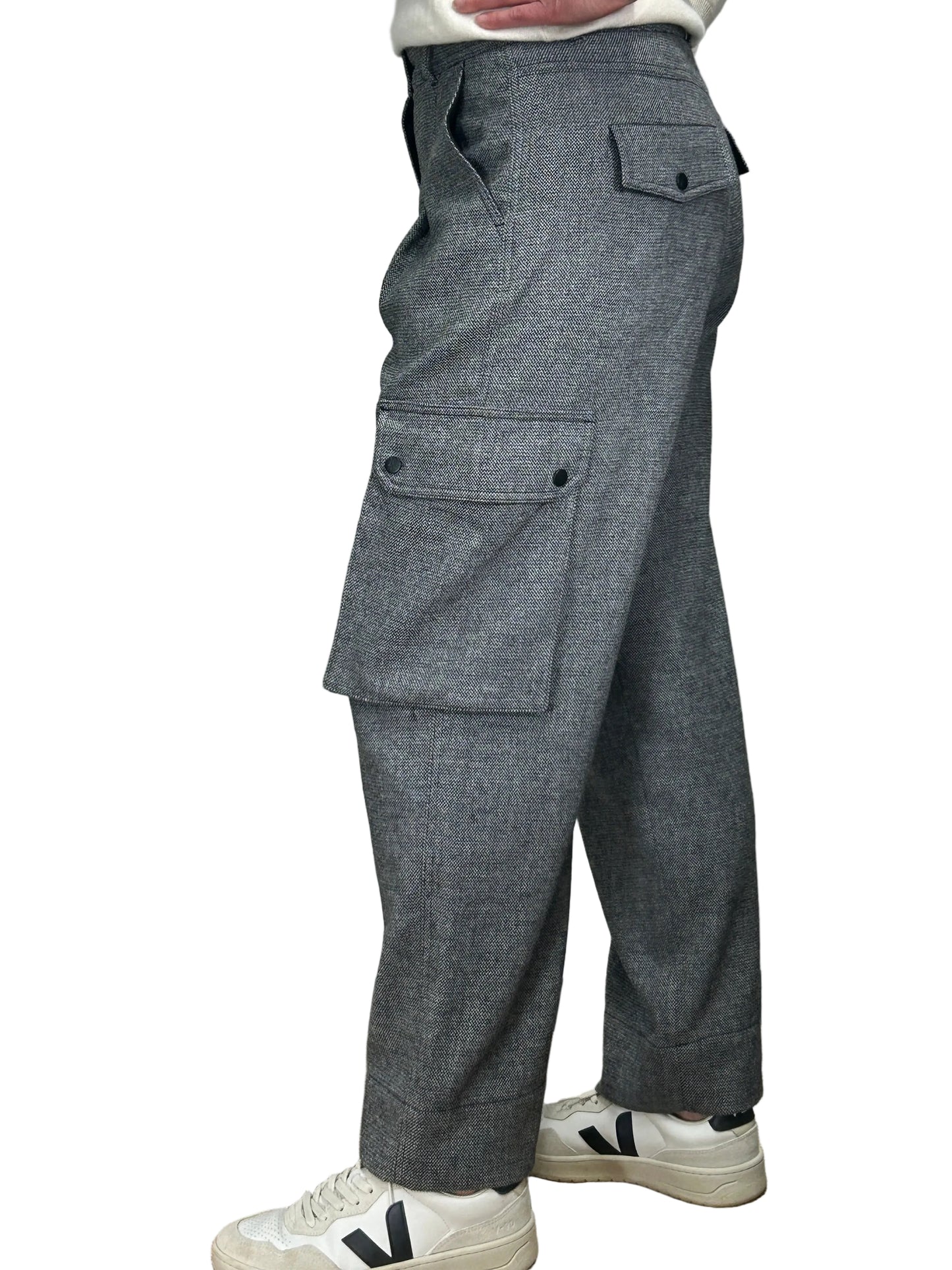 ME+EM Grey Tapered Cargo Pants Size 12