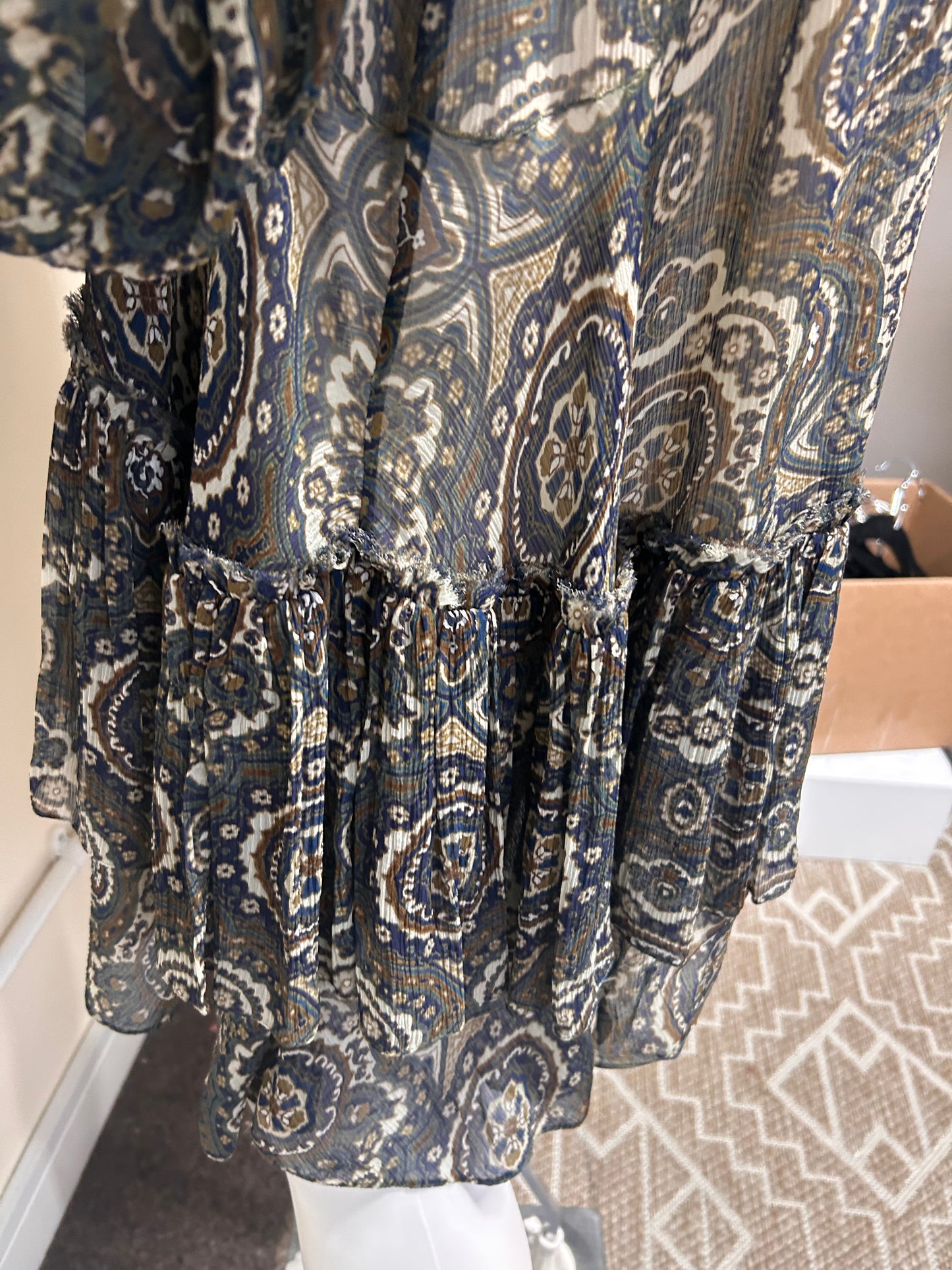 CHLOÉ Chiffon Lavallière Tunic Dress. XL Oversized