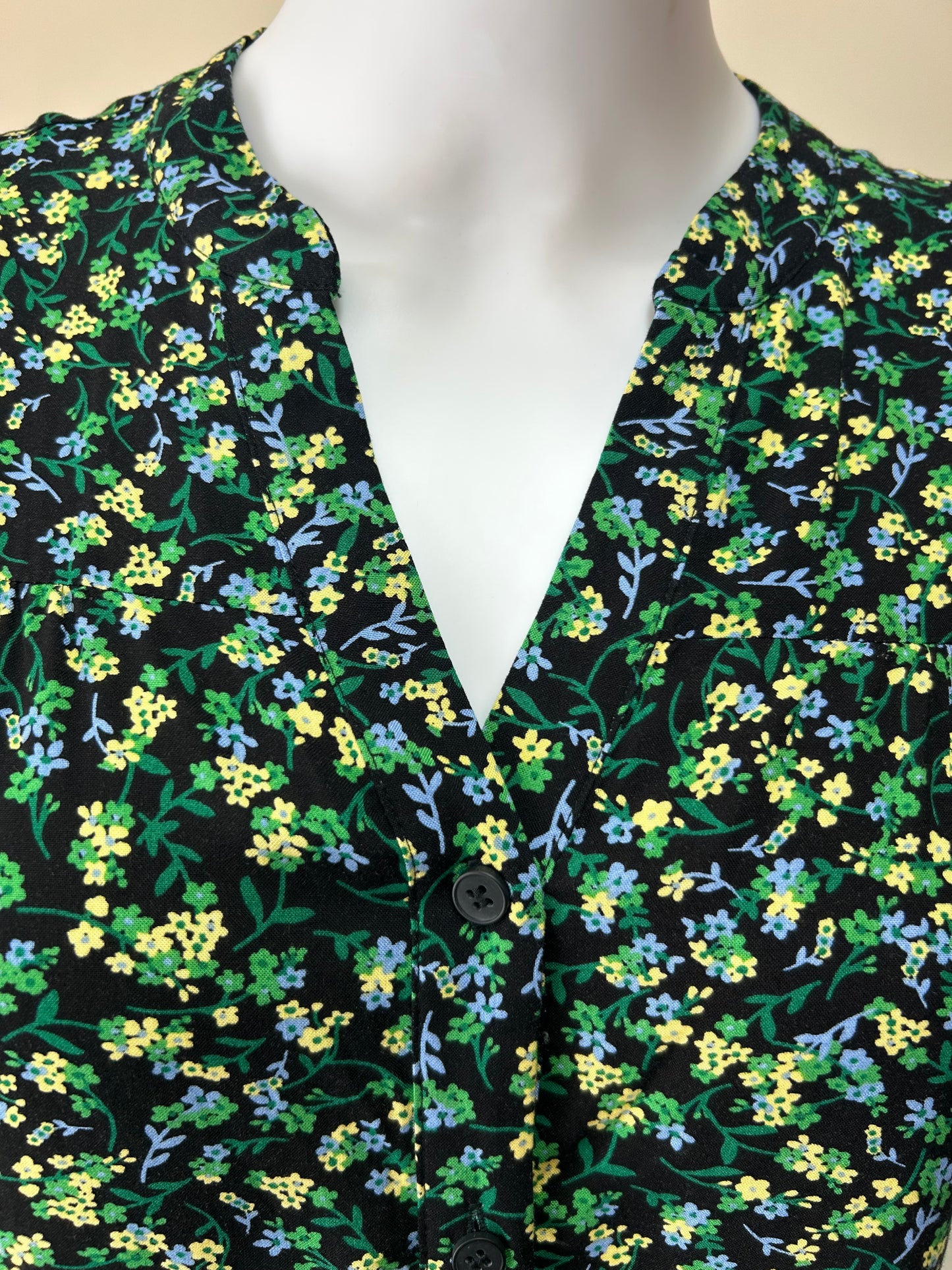 HUSH Malia Ditsy Print Shirt Dress Size 14