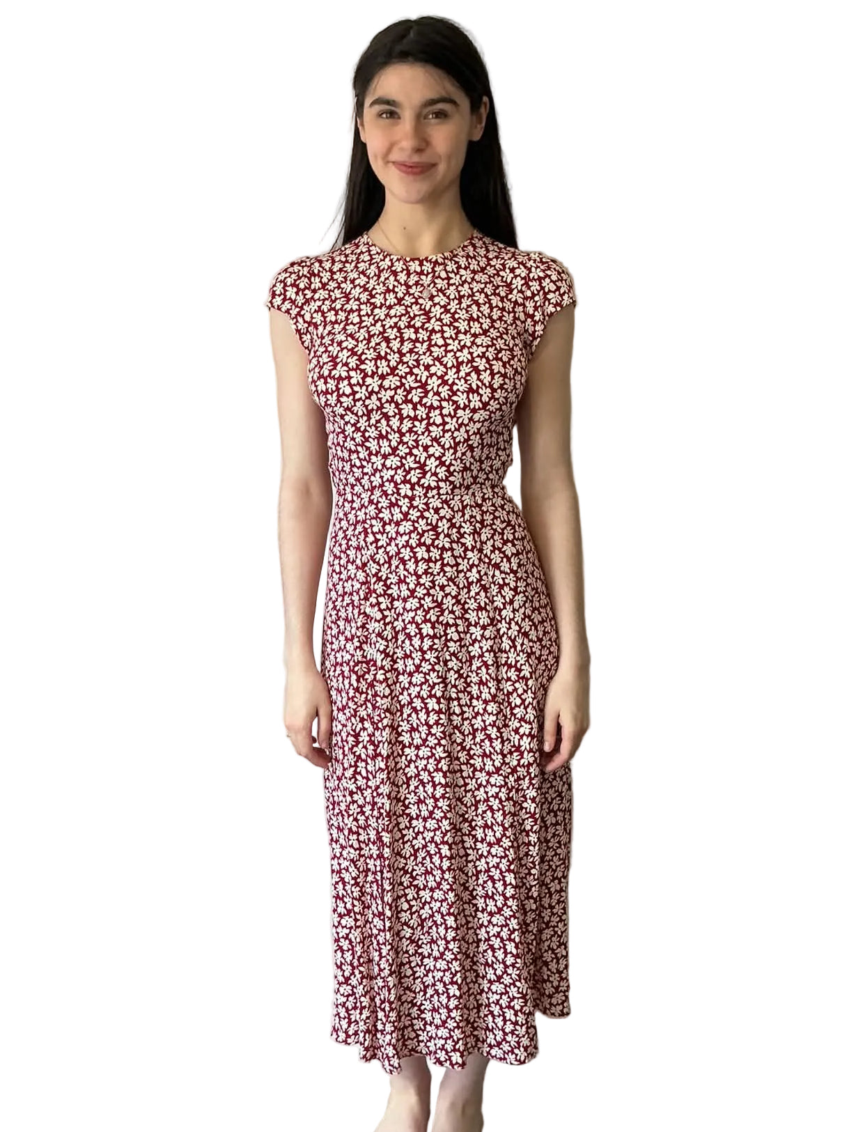REFORMATION Gavin Midi Dress Size 6 XS
