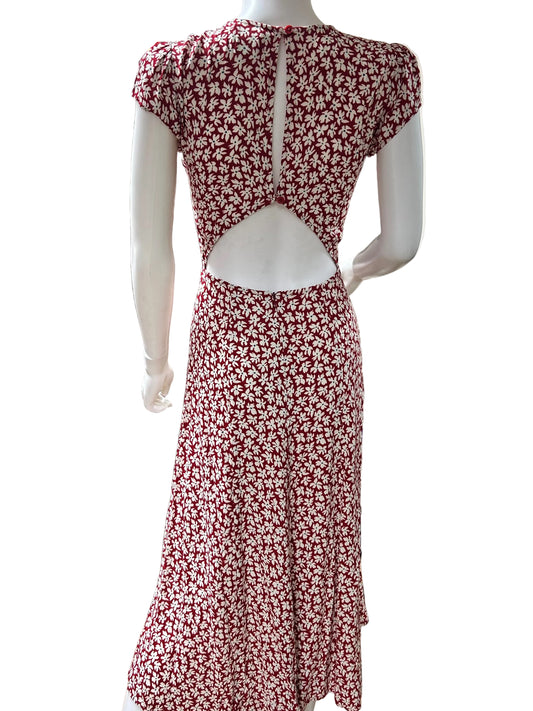 REFORMATION Gavin Midi Dress Size 6 XS