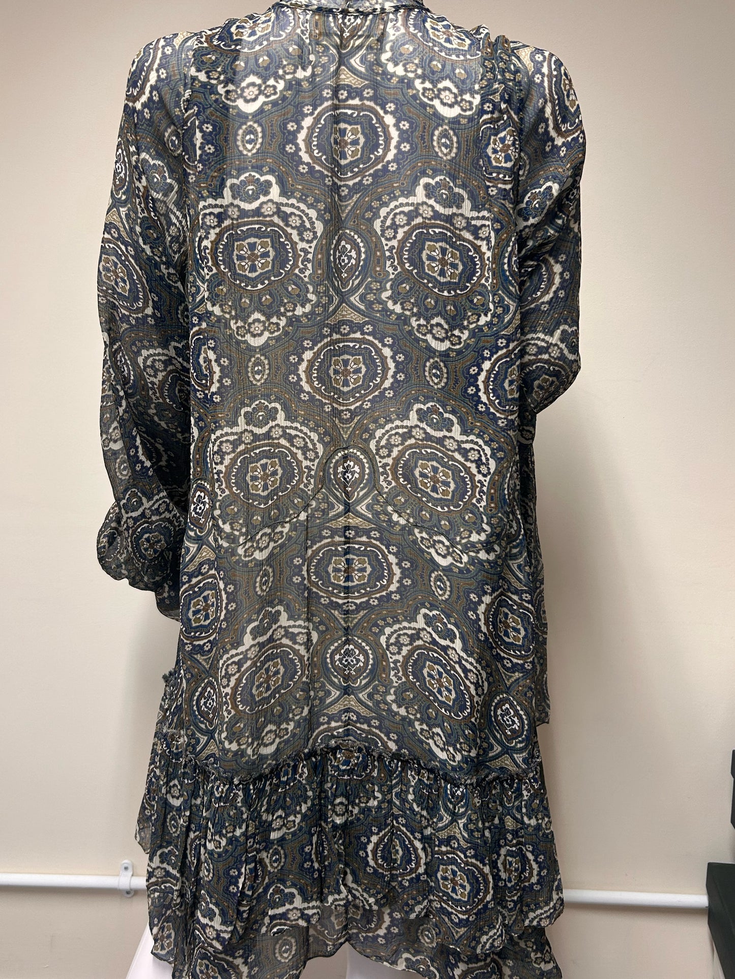 CHLOÉ Chiffon Lavallière Tunic Dress. XL Oversized