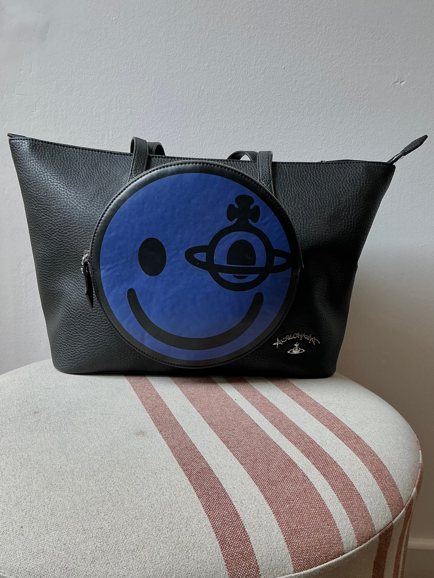 VIVIENNE WESTWOOD x MELTING SADNESS Smiley Face Tote Bag