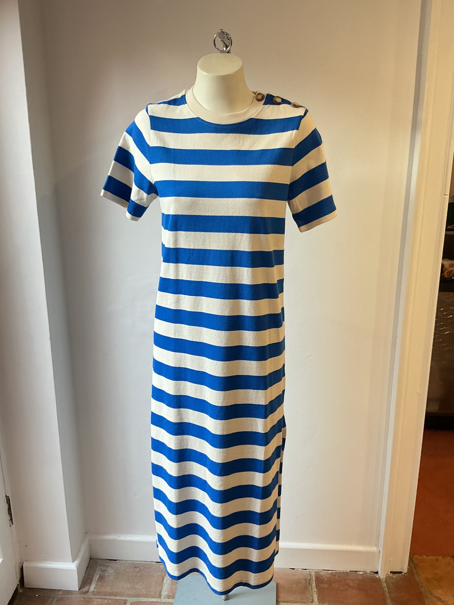SÉZANE Breton Stripe Maxi Dress – Blue & White