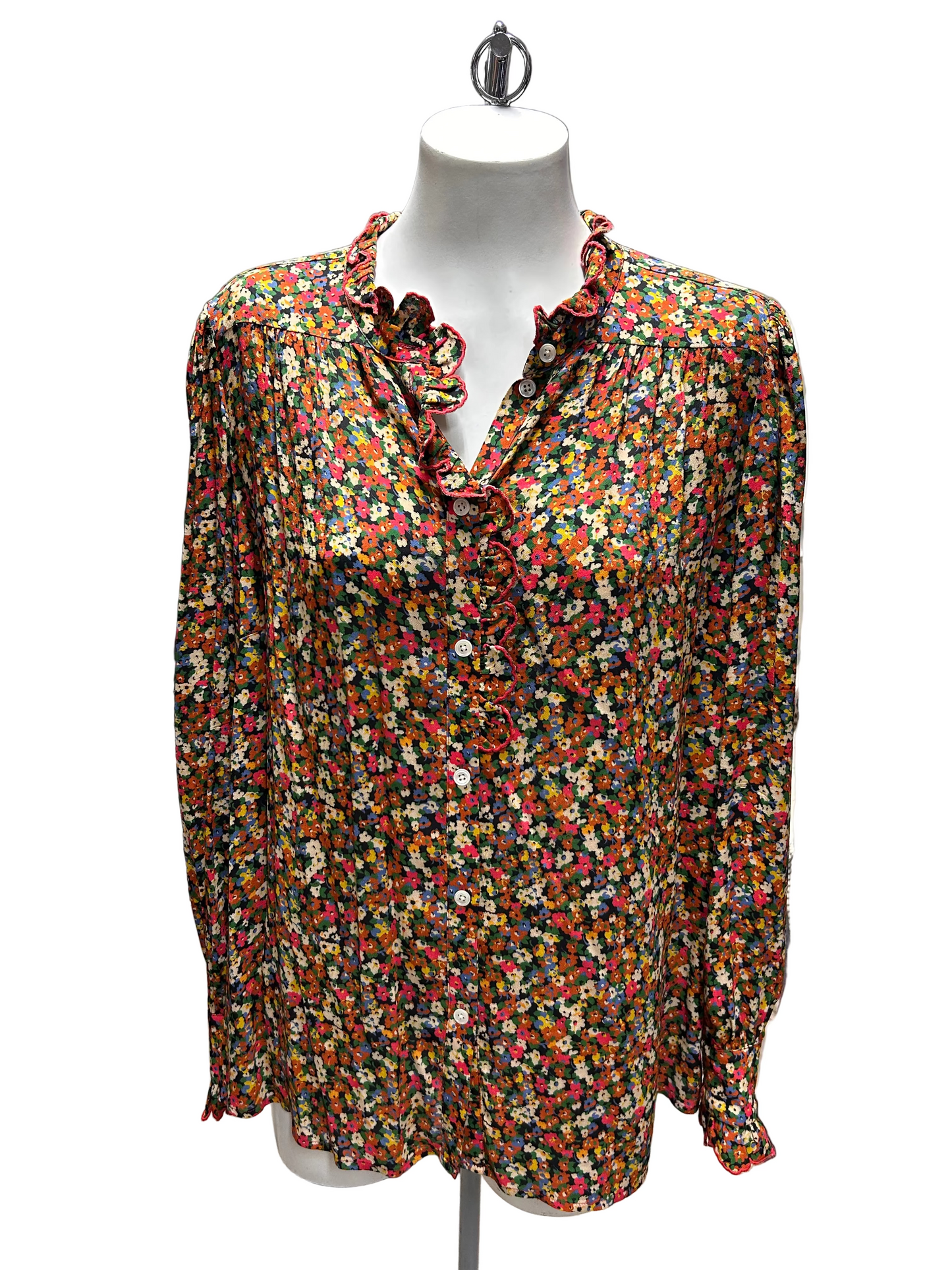 WYSE Cece 70s Ditsy Print Blouse UK18