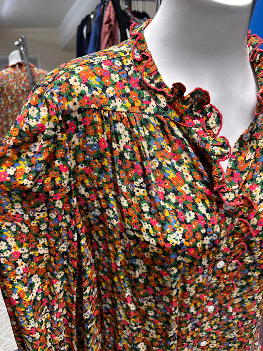 WYSE Cece 70s Ditsy Print Blouse UK18