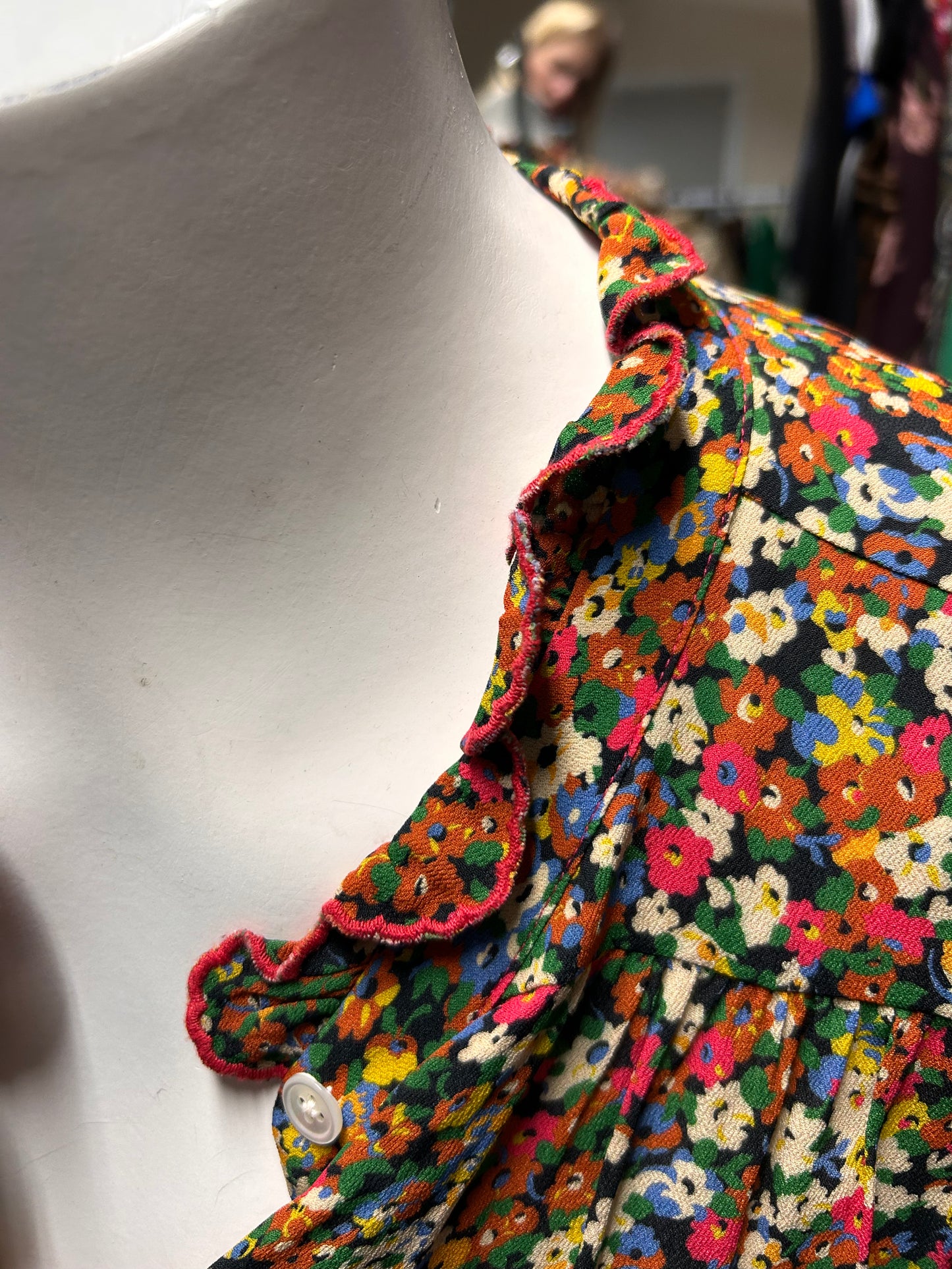 WYSE Cece 70s Ditsy Print Blouse UK18